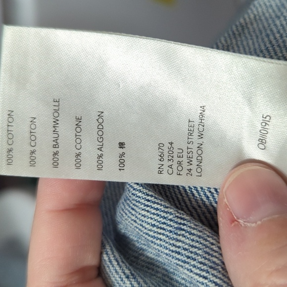 Free People Denim Midi Skirt High Slit Raw Hem 100% Cotton Women's Size 24" NEW - Picture 6 of 6